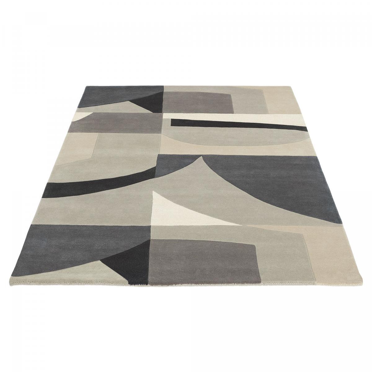 Tapis salon et chambre fait à la main en laine motif géométrique