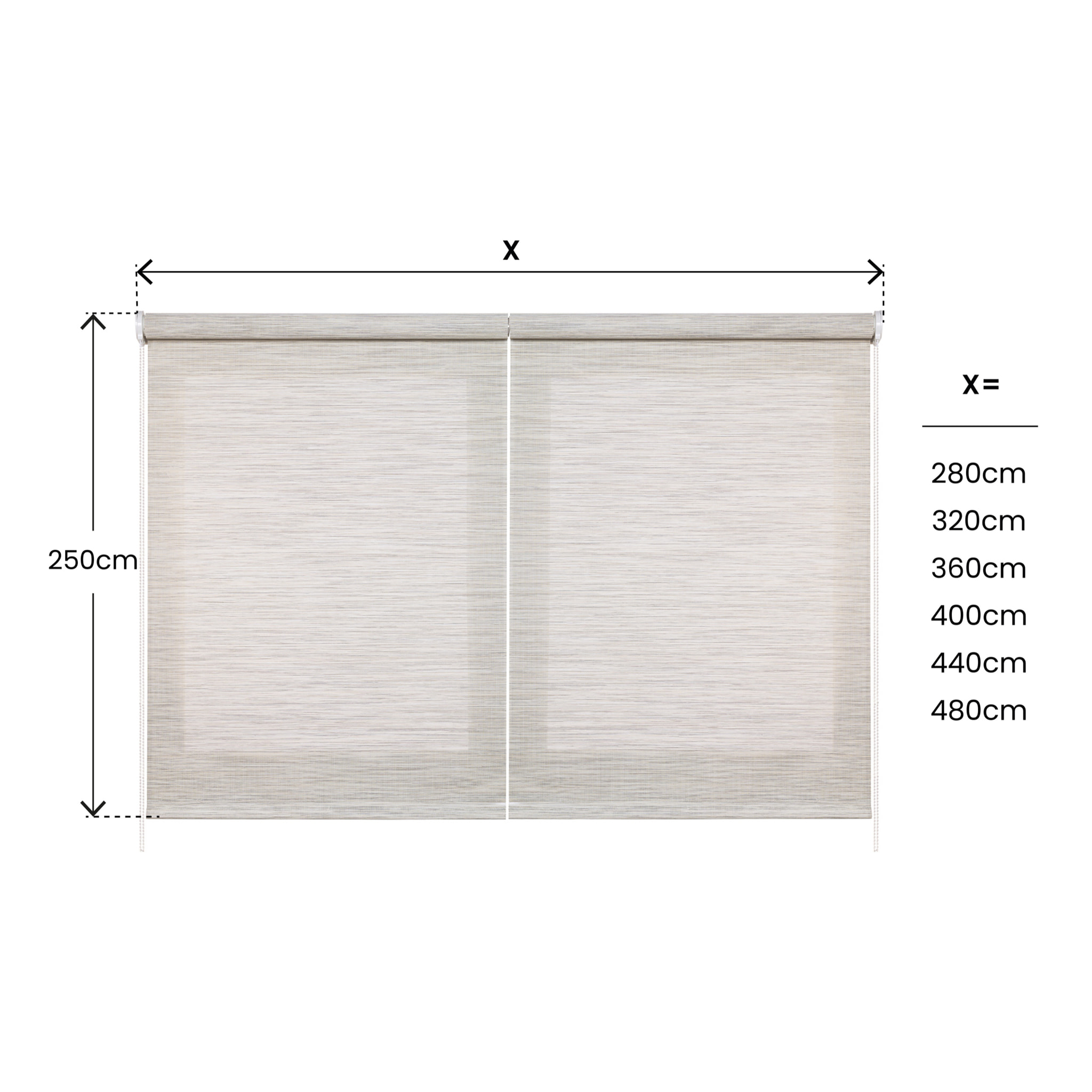 Enrollable XXL SCREEN PRO Solar Textura Gris