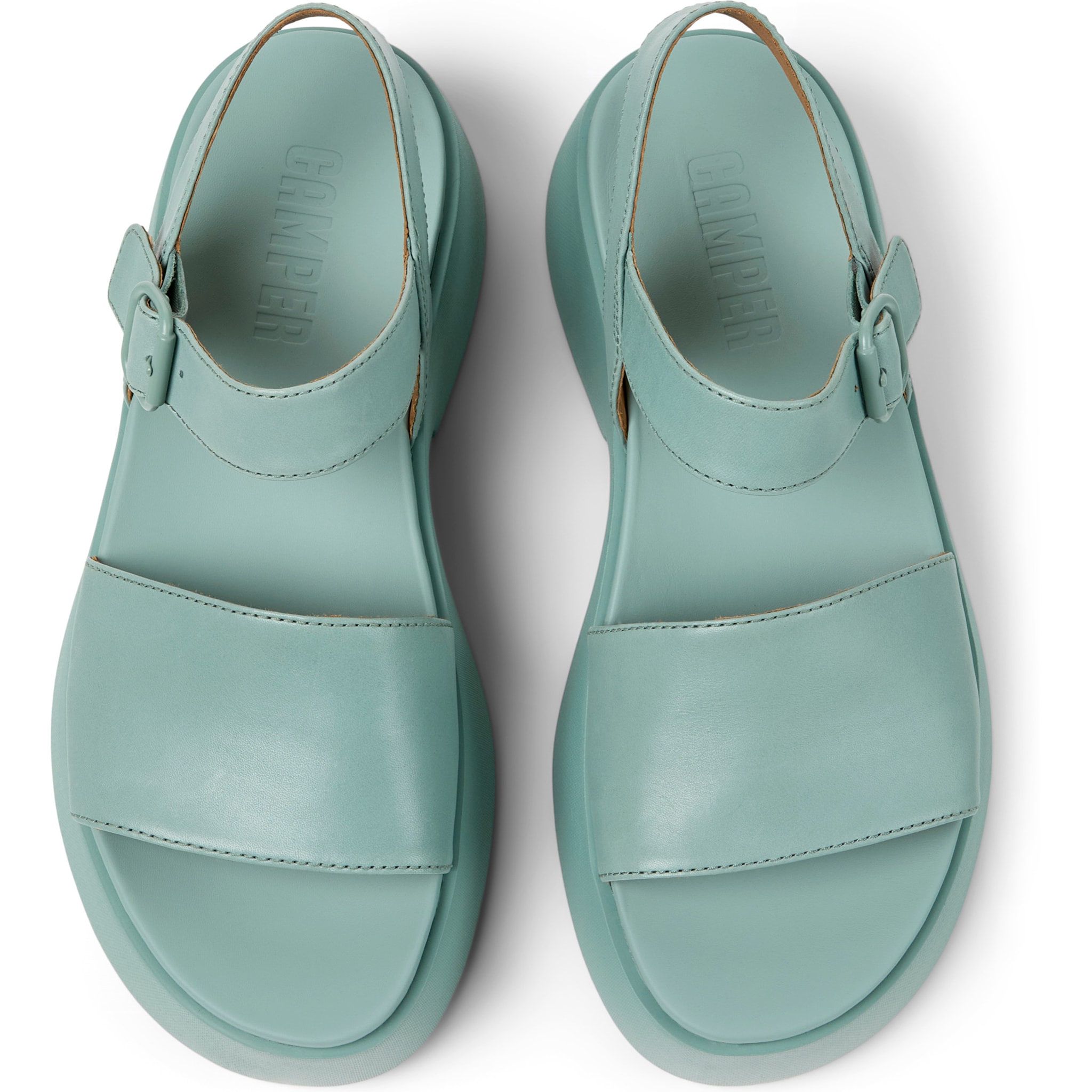 Sandalias - CAMPER Tasha - Verde - Cuero liso