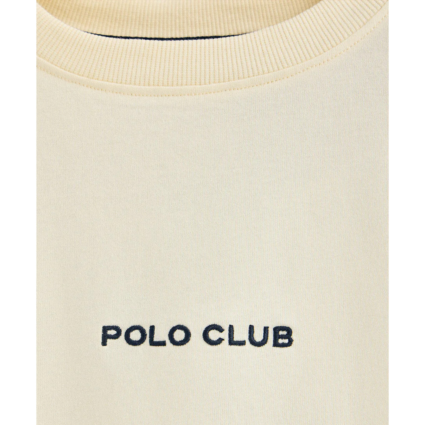 Maglietta ecrù con scollo rotondo e stampa nautica