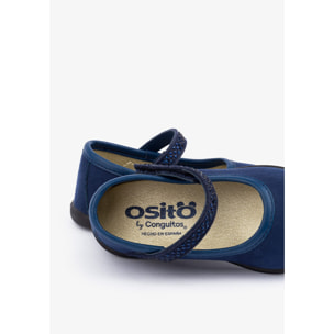 Ballerine per neonati con strass  navy