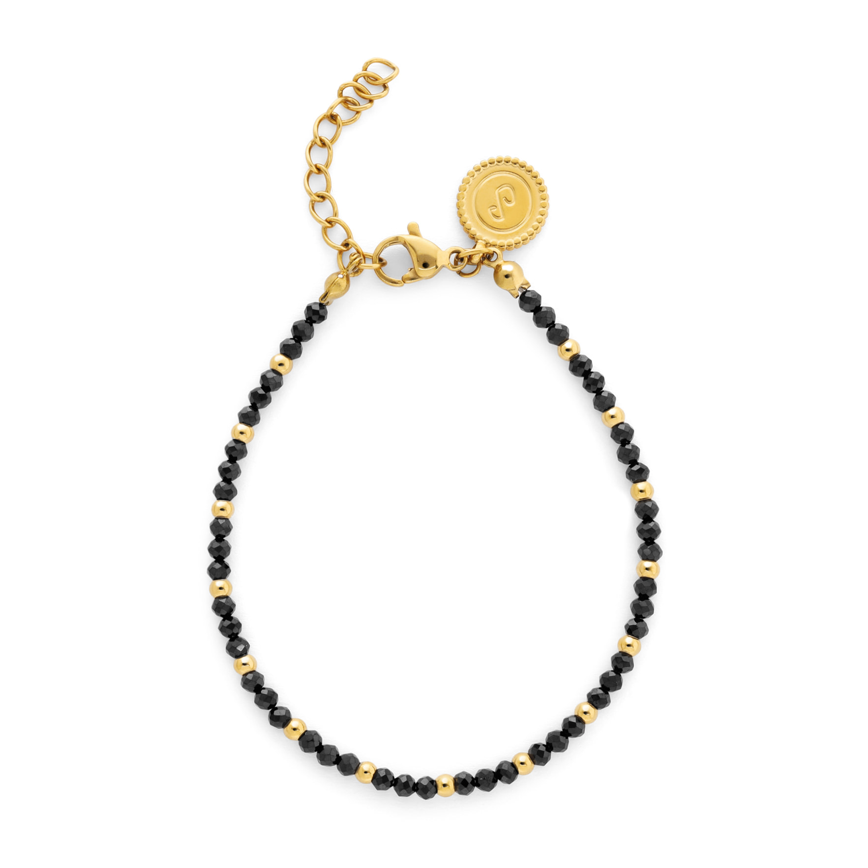 Bracciale Black Noite Acciao Placcato Oro