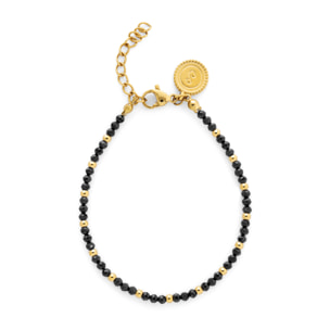 Bracciale Black Noite Acciao Placcato Oro