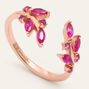 Anelli Raspberry Bougainvillea Argento Placcato Oro Rosa