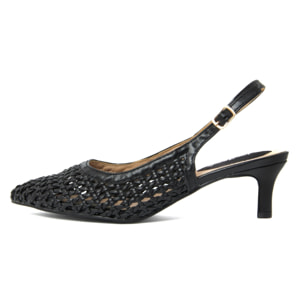 Slingback Donna colore Nero-Altezza tacco:6cm