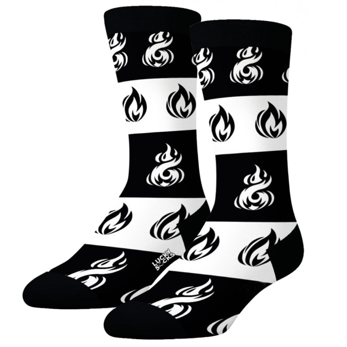 Par de calcetines largos lucky socks diseño llamas