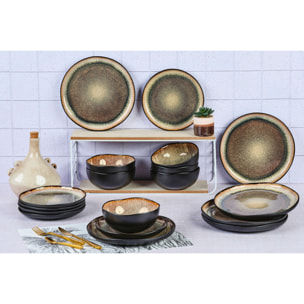 Service Les Essentiels IRIS - 18 pièces - Marron sauvage