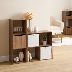Étagère Mix'N Modul 4 cases carré marron