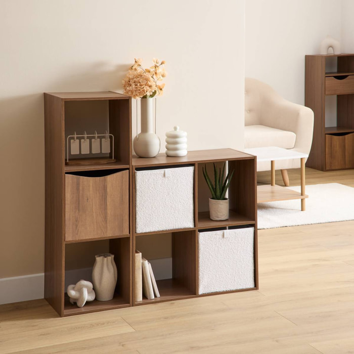 Étagère Mix'N Modul 4 cases carré marron