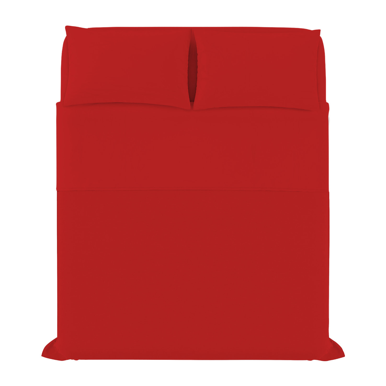 COMPLETO LETTO MAX COLOR, 100% Cotone, Made in Italy - ROSSO