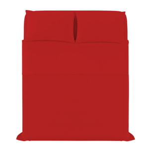 COMPLETO LETTO MAX COLOR, 100% Cotone, Made in Italy - ROSSO