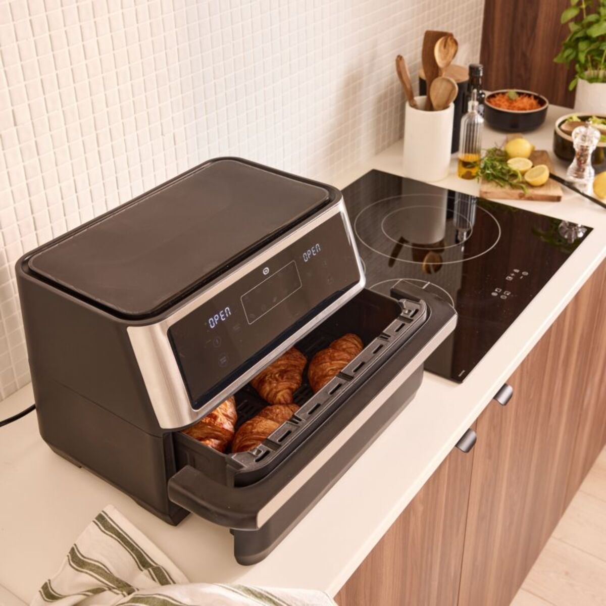 Friteuse sans huile ESSENTIELB EAF5 ,Noir, Flex Megazone XXL 11L