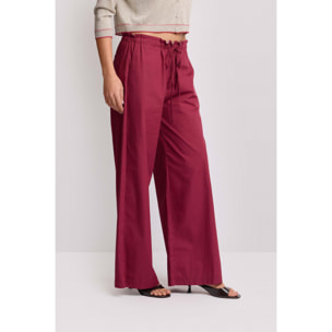 Kocca - Pantaloni a palazzo con coulisse Donna, Tinta unita