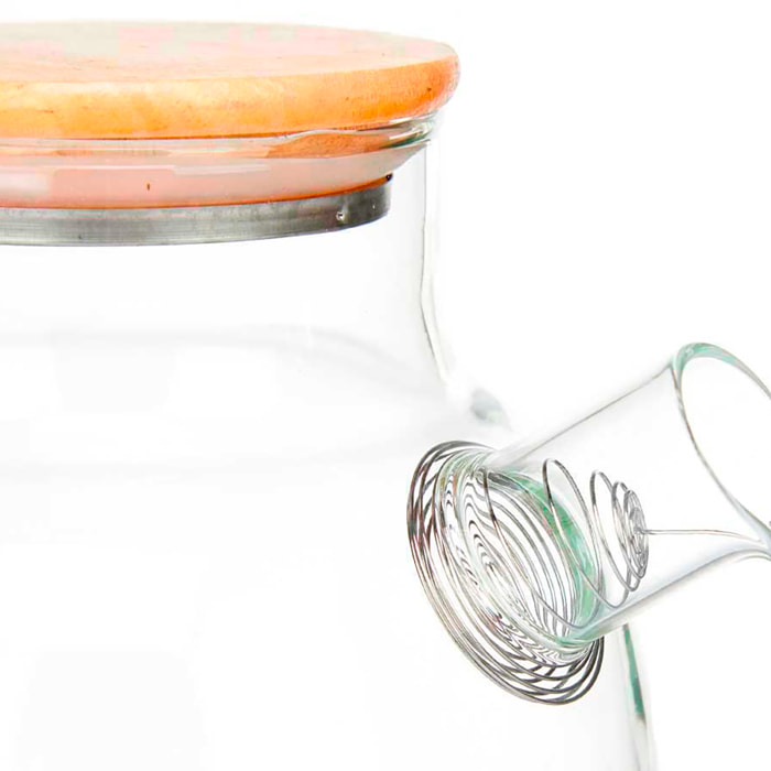 TEIERA IN BOROSILICATO COPERCHIO IN BAMBU 1,2L