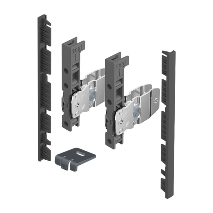 AvanTech YOU Kit de raccords pour la façade intérieure à recouper - Hauteur 139 mm - Anthracite - HETTICH - 9257620