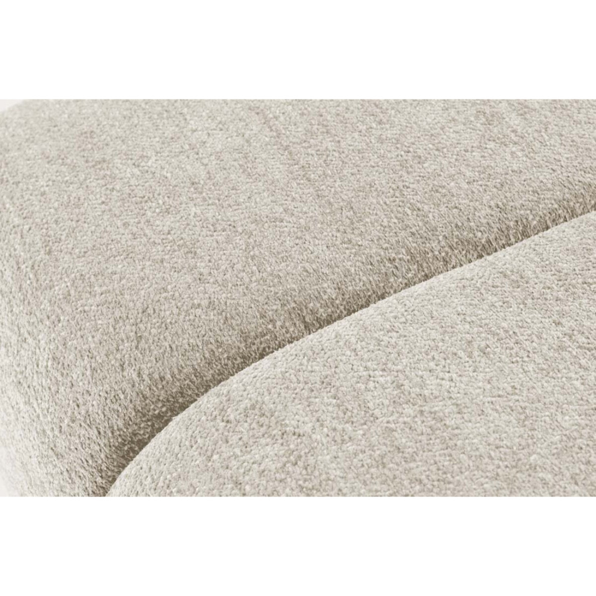 Curtis - canapé d'angle droit 4 places en tissu texturé - Beige