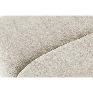Curtis - canapé d'angle droit 4 places en tissu texturé - Beige