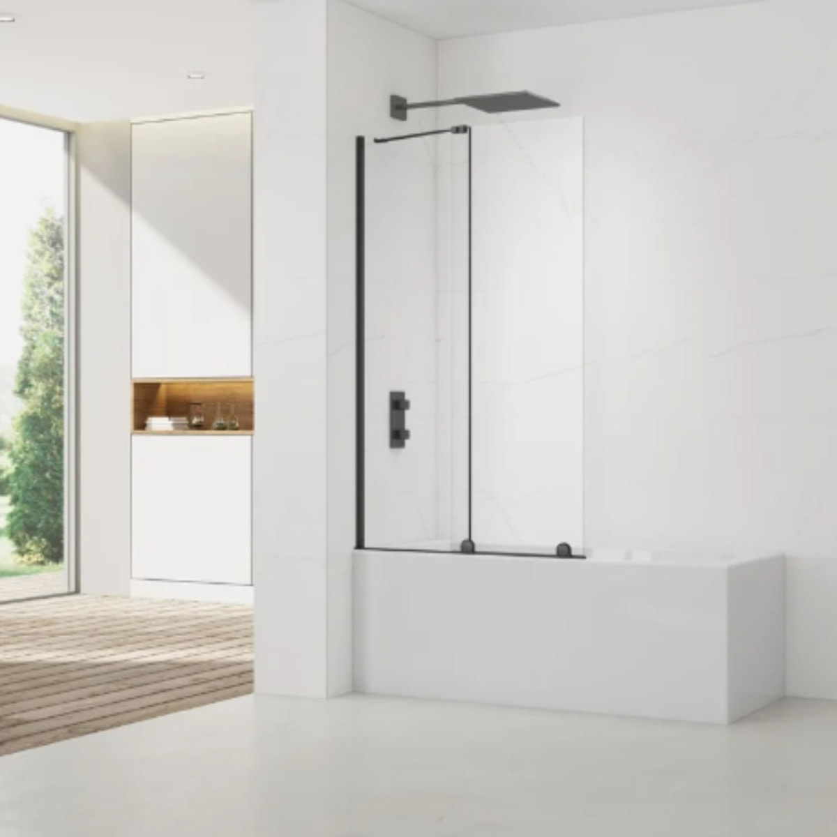 Walk-In Xmotion Pare baignoire 150x117,5 cm, noir (SATWIXMVZ150C)