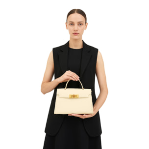 Borsa a mano da donna Made in Italy - Modello Embera Plus - 100% pelle - 28.0 x 17.0 x 9.0 cm