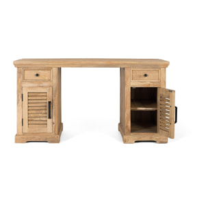 Escritorio de Madera de Mango 145 Cm Estilo Rústico Contemporáneo