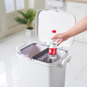 Poubelle tri sélectif avec roulettes VALORIS 45L