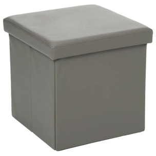 Pouf pliant gris