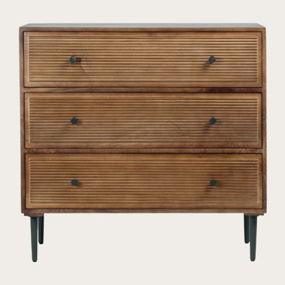 Commode Boreal -bois massif de manguier-couleur noyer 90 x 85 x 45 cm