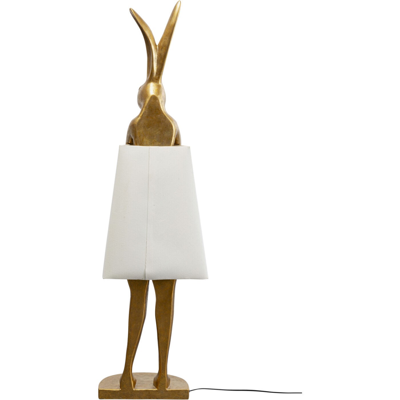 Lampadaire Animal lapin doré 150cm Kare Design