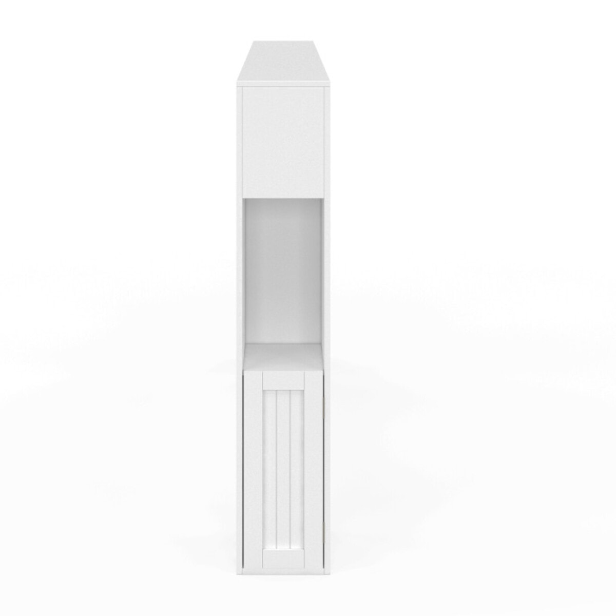 Tête de lit sur pieds Orem blanche avec rangement coulissant 140cm
