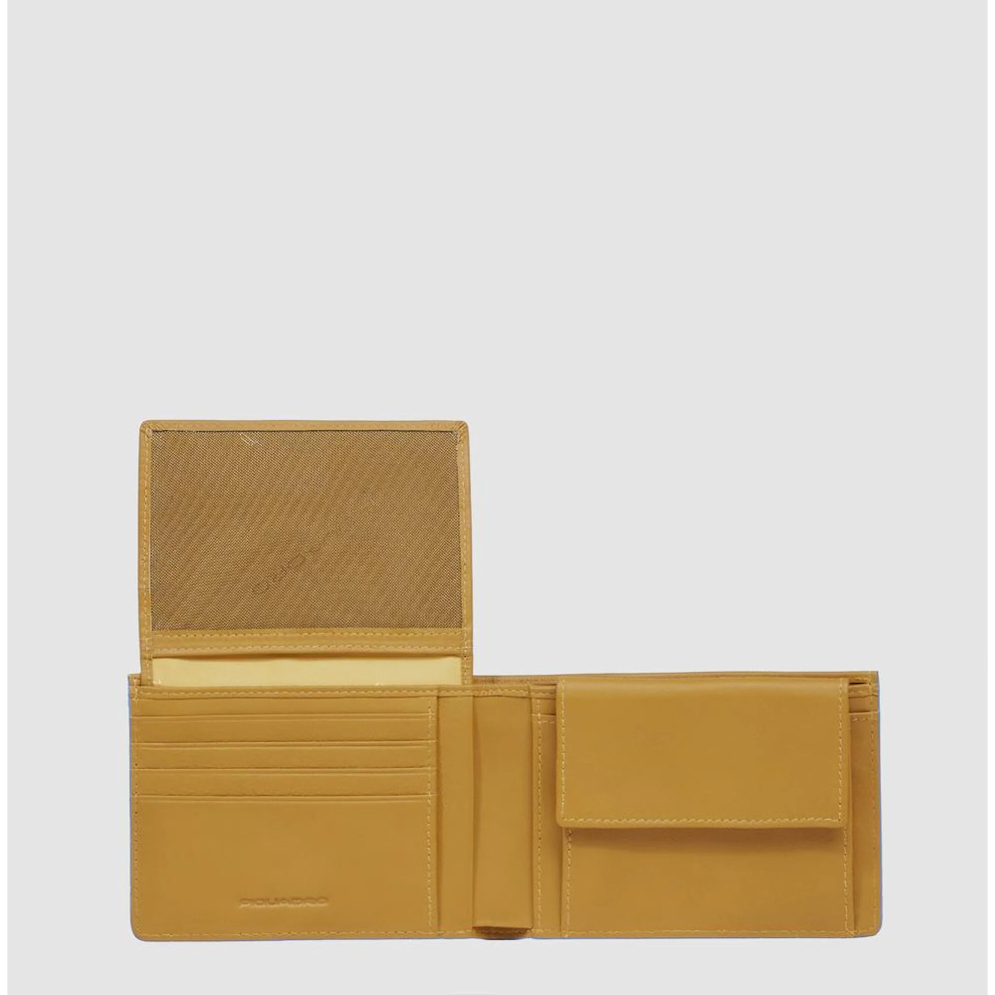 Piquadro Portafogli con porta documenti, portamonete e porta carte di credito con protezione RFID