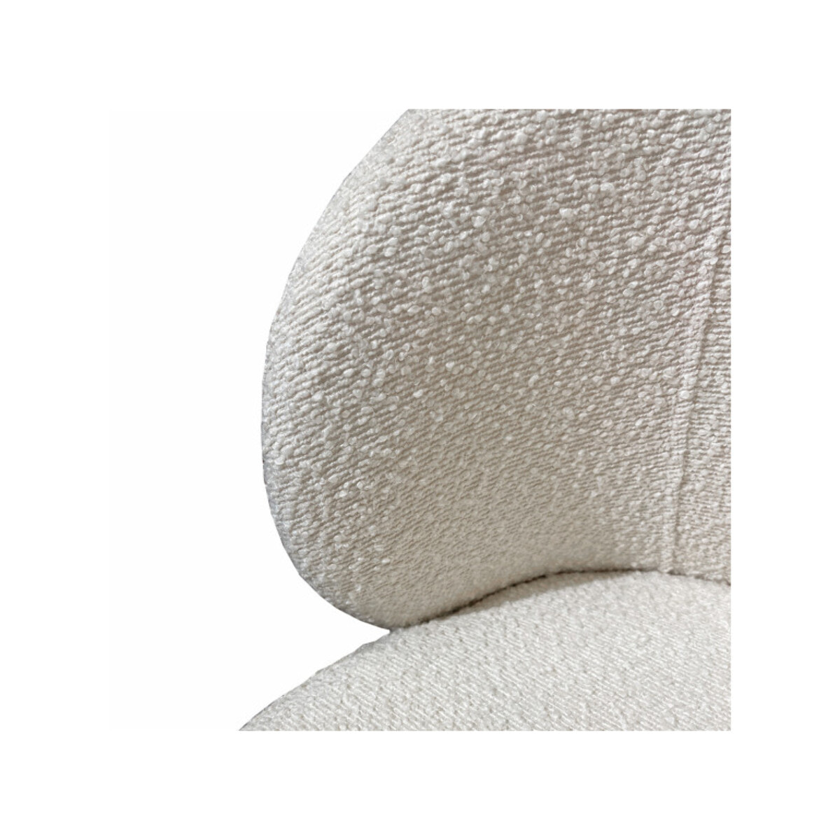 Chaise en tissu bouclette avec pieds en métal noir - SIROCCO