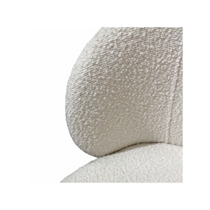 Chaise en tissu bouclette avec pieds en métal noir - SIROCCO