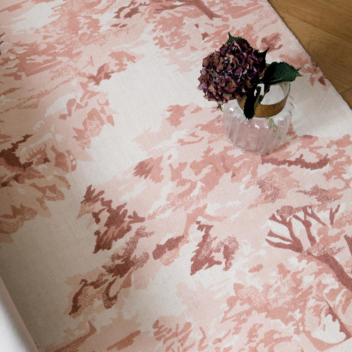 Tapis salon et chambre fait à la main en coton motif floral MADE