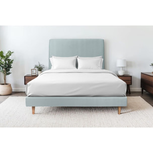 Sommier Tapissier Velours Ep14 - pieds bois