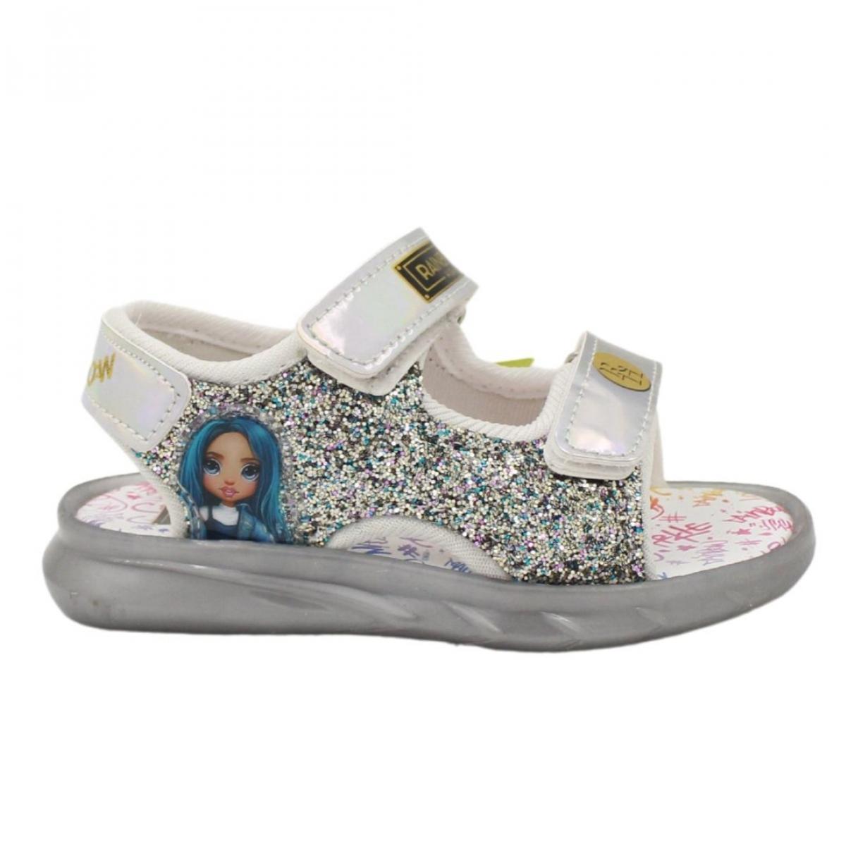 Sandali con Luci Rainbow High Argento Lei Easy Shoes Argento