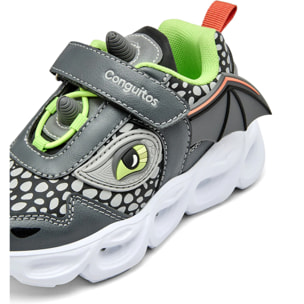 Zapatillas De Luces De Niño Con Dragón