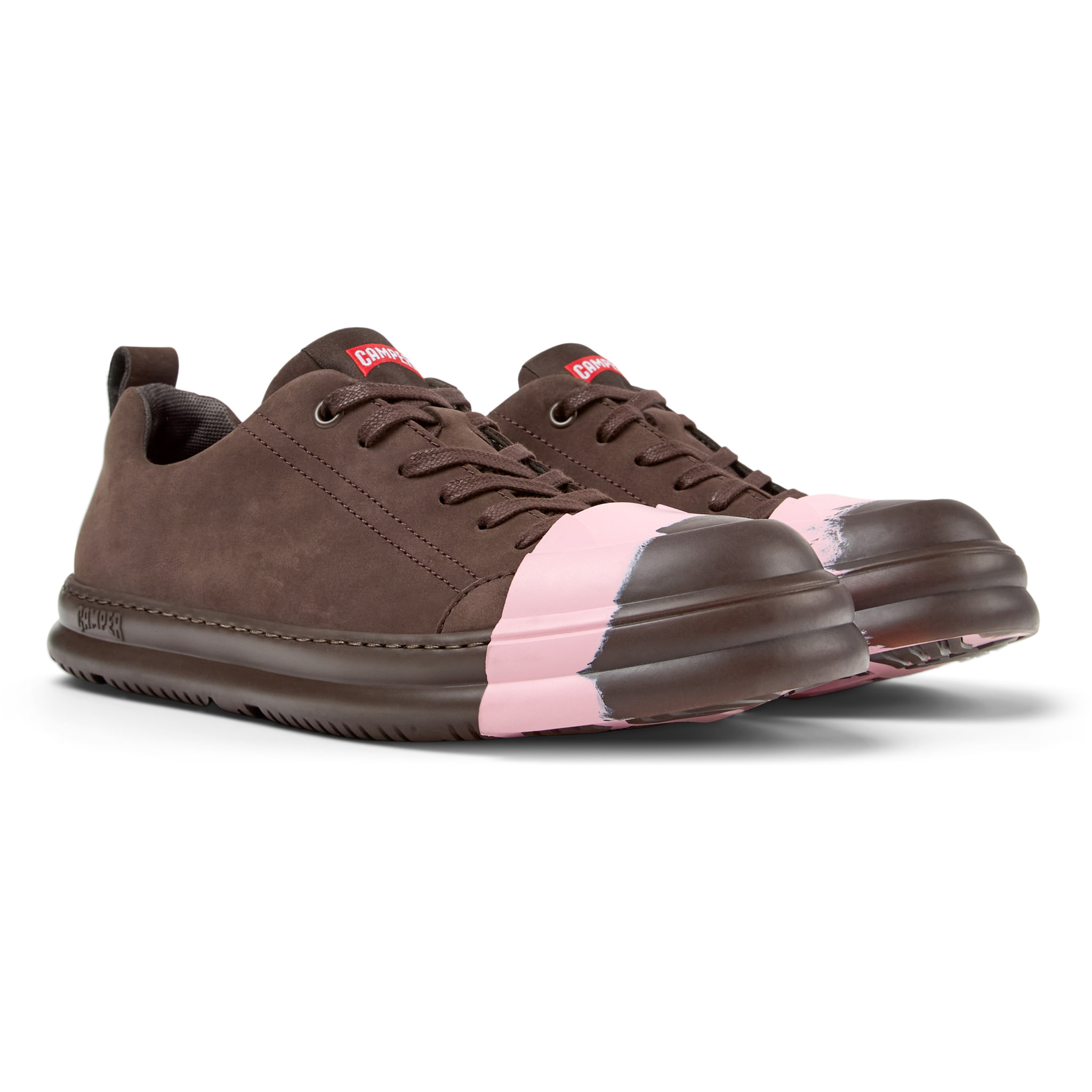 Zapatos de cordones - CAMPER Junction Runner - Marron - Cuero Nubuck
