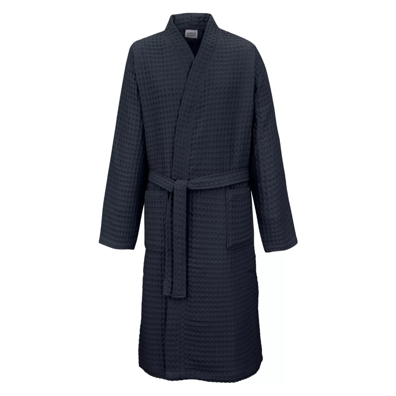 Peignoir homme pur coton 240 g/m² nid d'abeille marine Detente navy