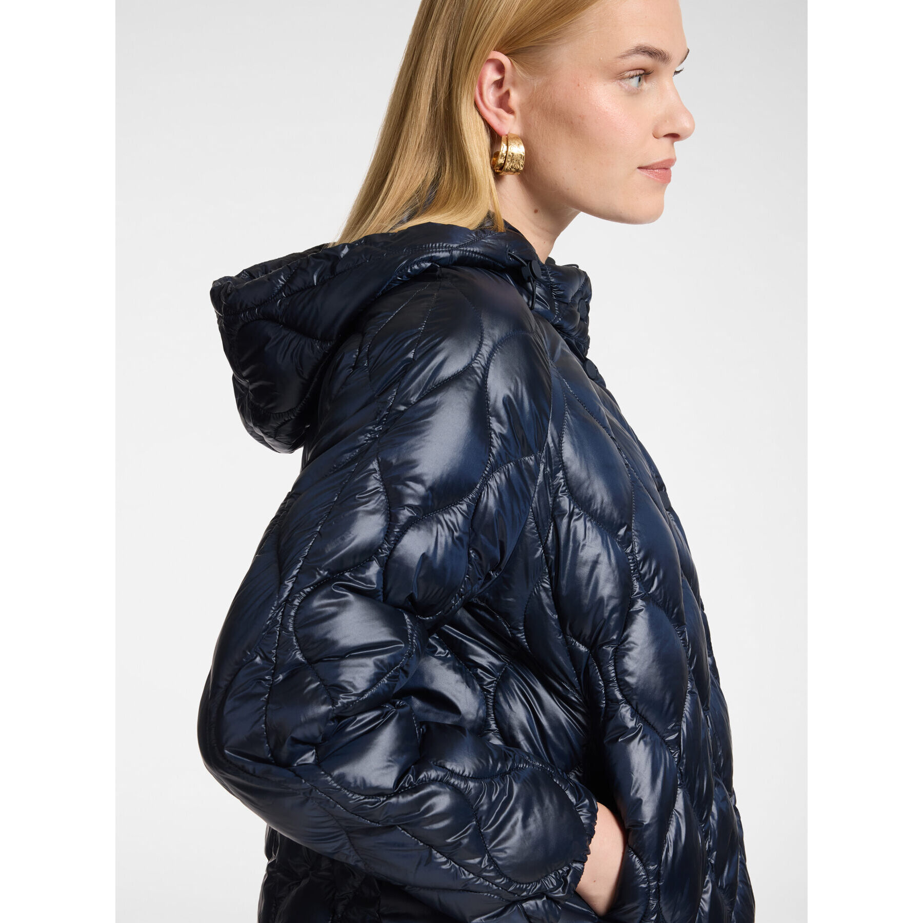 Elena Mirò - Plumífero ligero de nylon acolchado - Azul