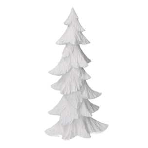 Albero di Natale in resina bianco cm18,5x14h36