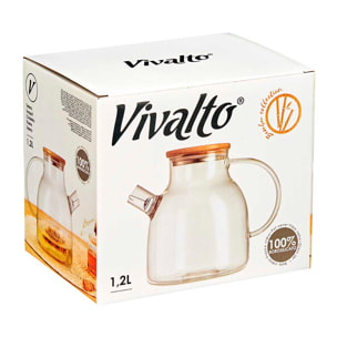 TETERA BOROSILICATO TAPA BAMBU 1,2L