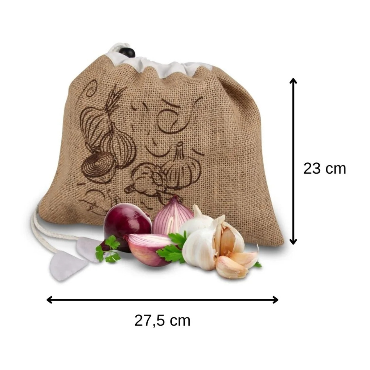 Lot de 2 sacs à légumes réutilisables avec 2 ustensiles de cuisine Fackelmann Nature