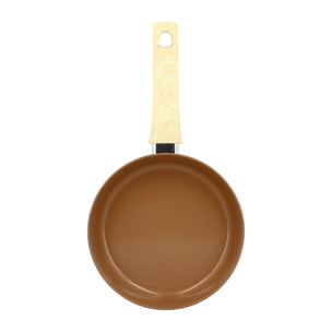 Poêle en revêtement céramique 20cm noisette - tous feux COLORAMA
