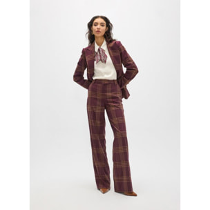 Pantaloni a quadri a gamba dritta