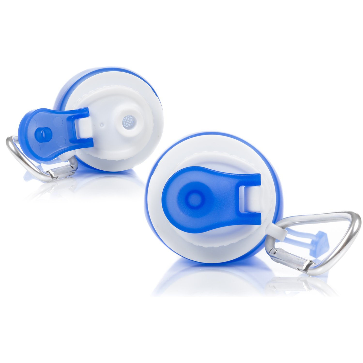 Mini bottiglia pieghevole arrotolabile da 320ml, in silicone di grado alimentare. Con moschettone.