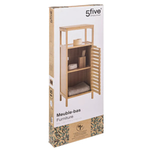 Meuble colonne 1 porte "Sicela" bambou