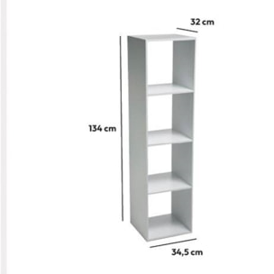 Estante de 4 compartimentos Top Mix Blanco
