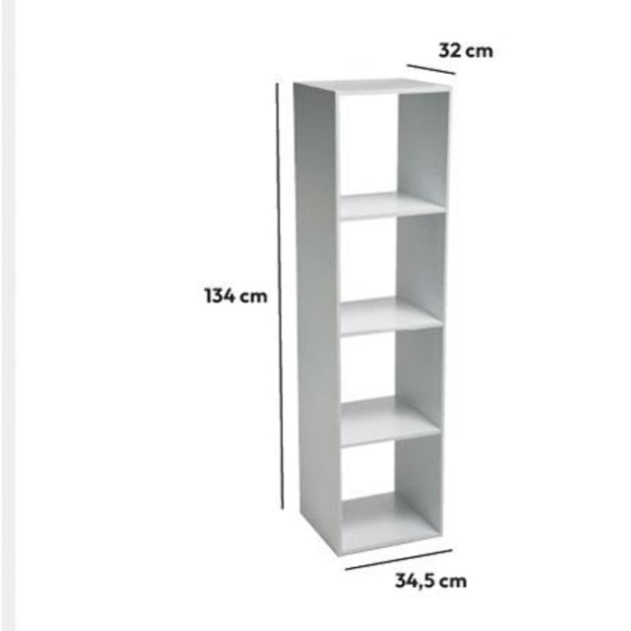 Estante de 4 compartimentos Top Mix Blanco
