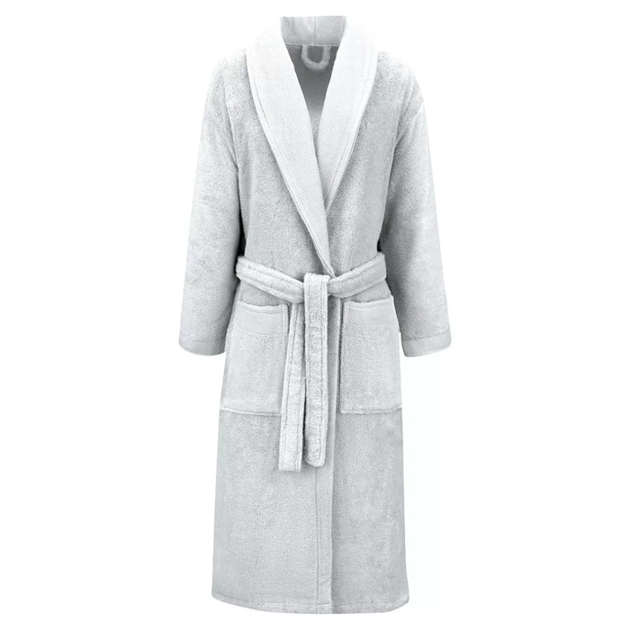 Peignoir pur coton 420 g/m² uni gris Elea nuage