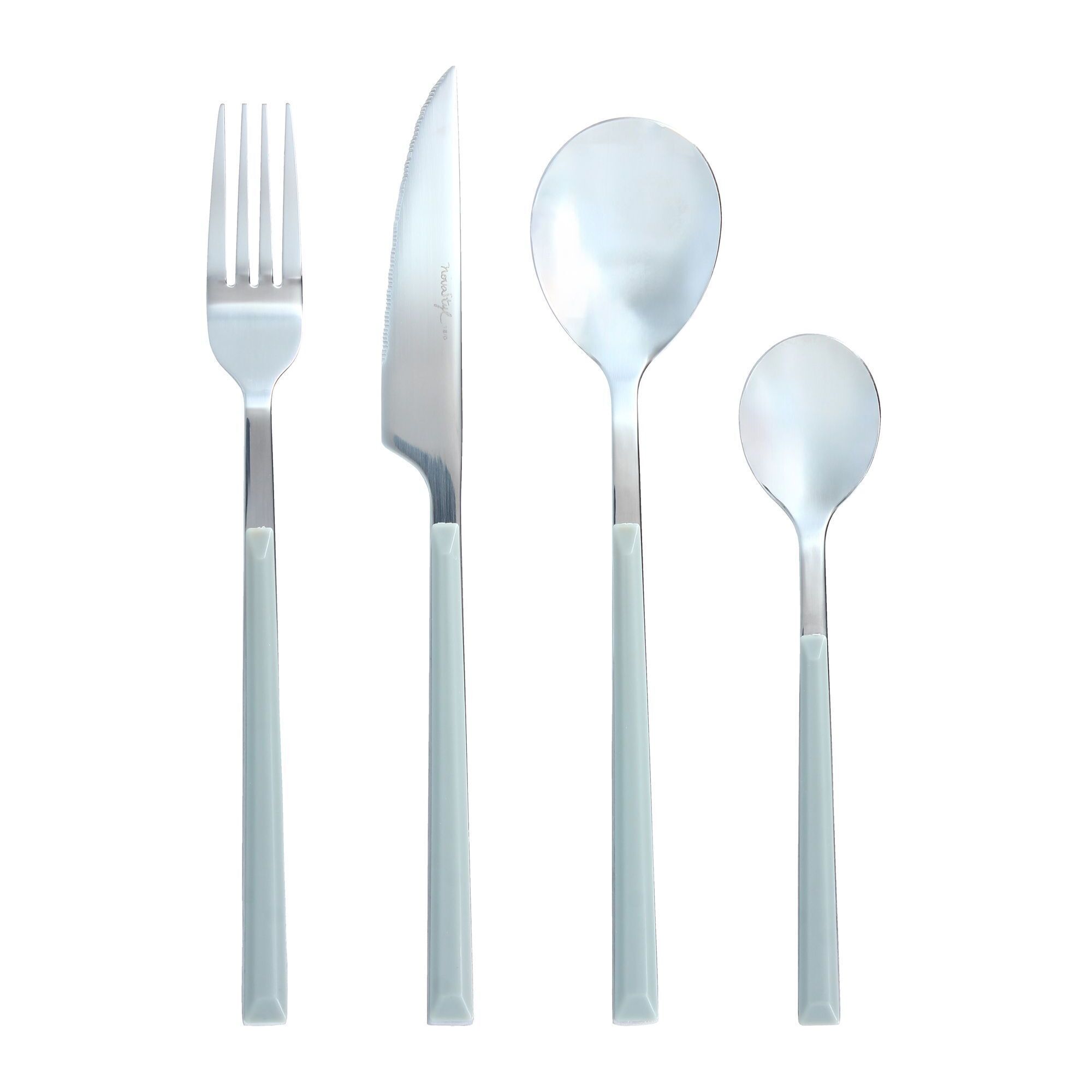 Ménagère 24 pièces en acier inoxydable céladon COLORAMA